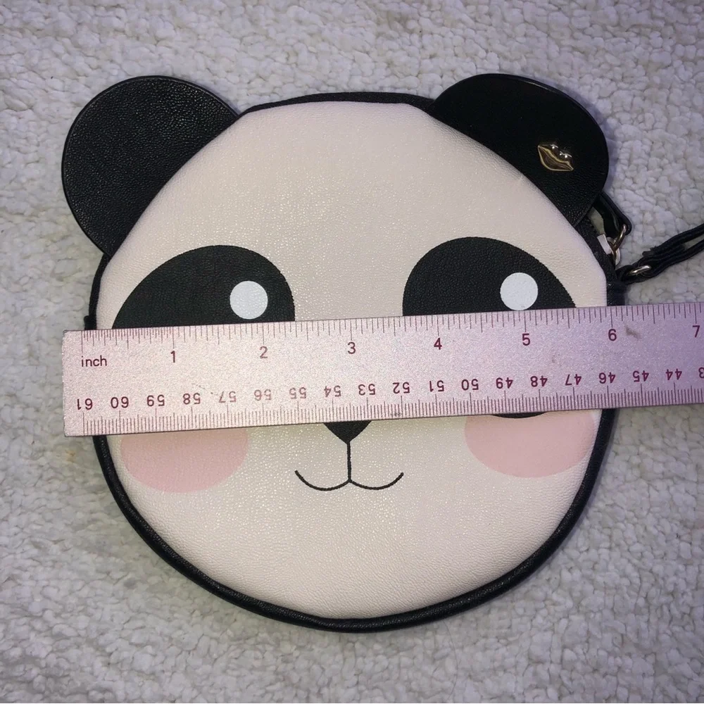 Betsey Johnson panda bear clutch coin purse pouch animal collectible valentine
